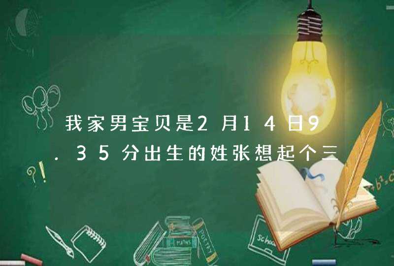 我家男宝贝是2月14日9.35分出生的姓张想起个三个字的名字,第1张