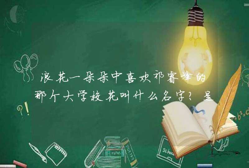 浪花一朵朵中喜欢祁睿峰的那个大学校花叫什么名字？是谁演的？