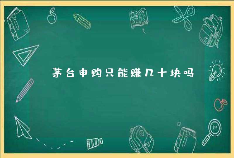 i茅台申购只能赚几十块吗